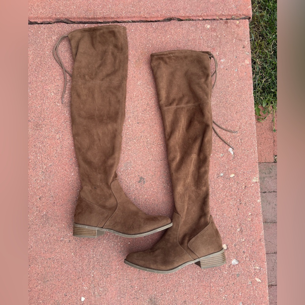 JCPenney Tan Over the Knee Boots
